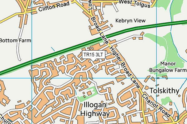 TR15 3LT map - OS VectorMap District (Ordnance Survey)