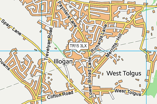 TR15 3LX map - OS VectorMap District (Ordnance Survey)