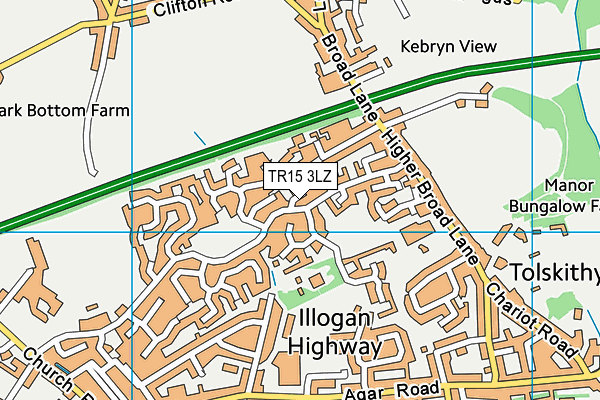 TR15 3LZ map - OS VectorMap District (Ordnance Survey)