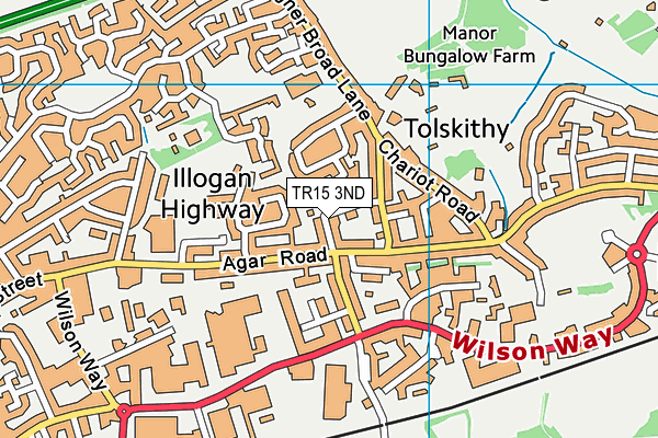 TR15 3ND map - OS VectorMap District (Ordnance Survey)