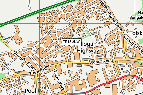 TR15 3NW map - OS VectorMap District (Ordnance Survey)