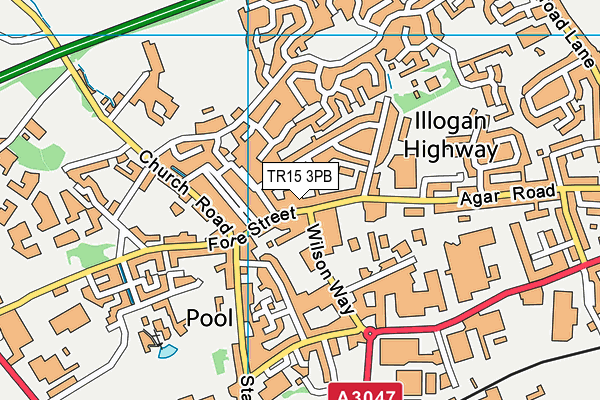 TR15 3PB map - OS VectorMap District (Ordnance Survey)