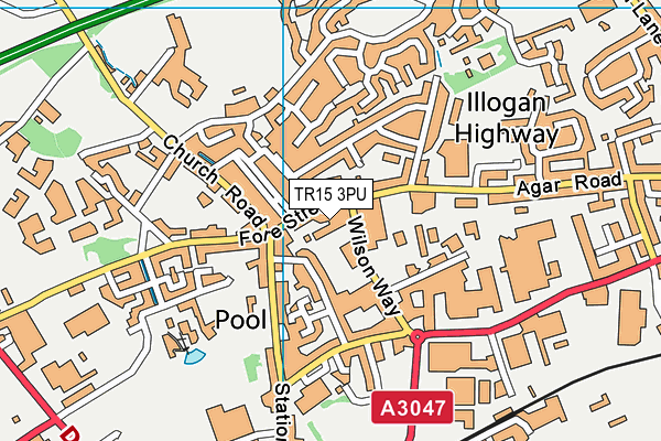 TR15 3PU map - OS VectorMap District (Ordnance Survey)