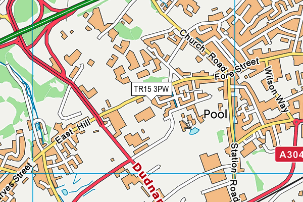 TR15 3PW map - OS VectorMap District (Ordnance Survey)