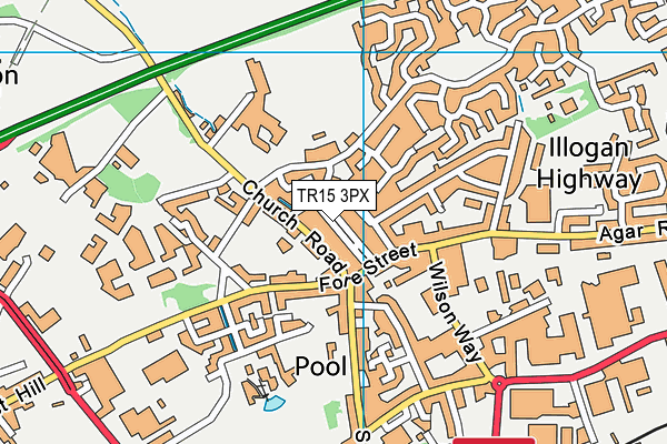 TR15 3PX map - OS VectorMap District (Ordnance Survey)