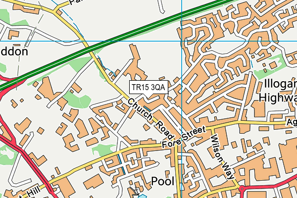 TR15 3QA map - OS VectorMap District (Ordnance Survey)