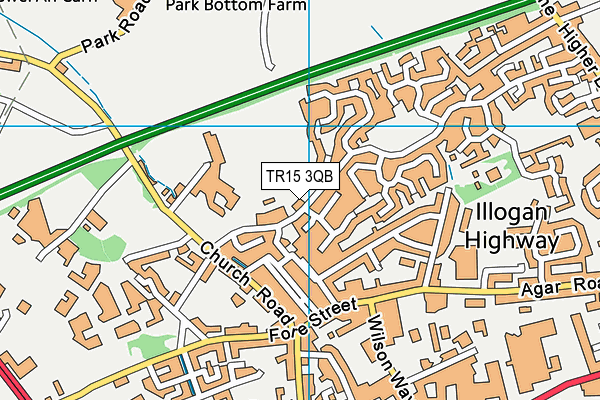 TR15 3QB map - OS VectorMap District (Ordnance Survey)