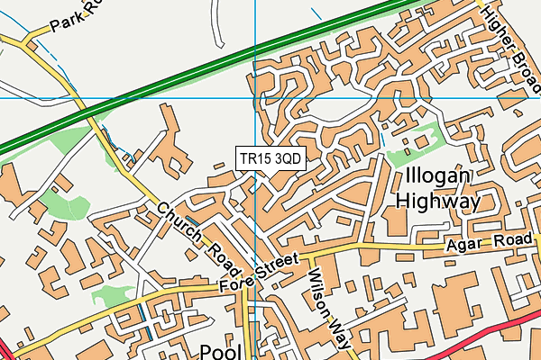 TR15 3QD map - OS VectorMap District (Ordnance Survey)