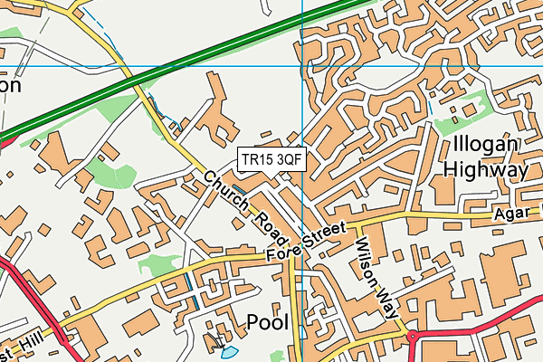 TR15 3QF map - OS VectorMap District (Ordnance Survey)