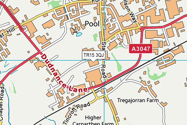 TR15 3QJ map - OS VectorMap District (Ordnance Survey)