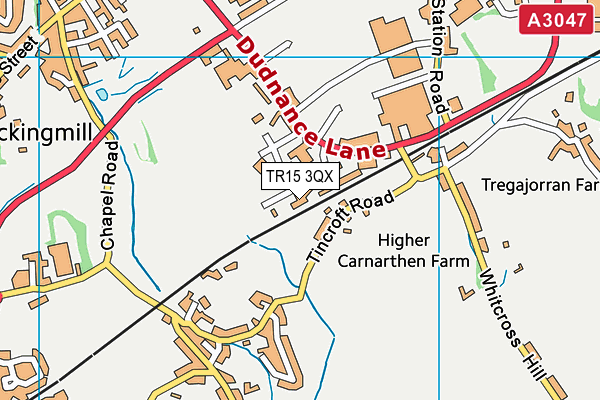 TR15 3QX map - OS VectorMap District (Ordnance Survey)