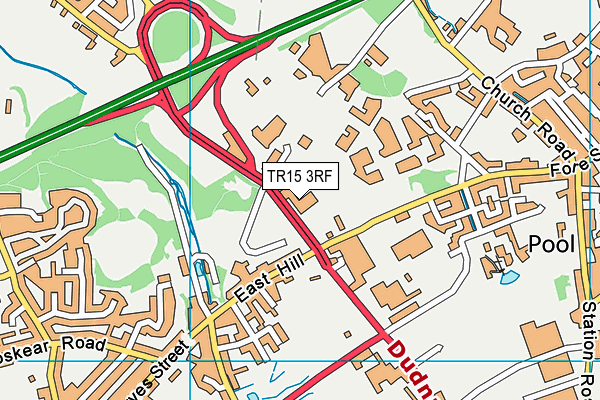 TR15 3RF map - OS VectorMap District (Ordnance Survey)