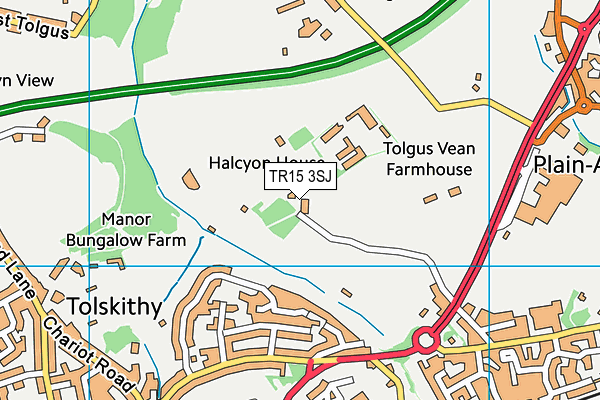 TR15 3SJ map - OS VectorMap District (Ordnance Survey)