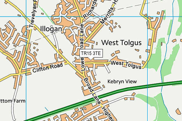 TR15 3TE map - OS VectorMap District (Ordnance Survey)