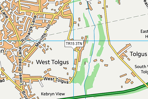 TR15 3TN map - OS VectorMap District (Ordnance Survey)