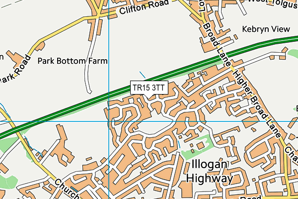 TR15 3TT map - OS VectorMap District (Ordnance Survey)