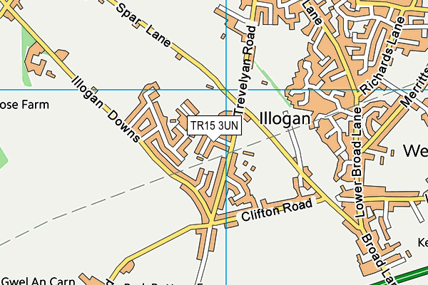 TR15 3UN map - OS VectorMap District (Ordnance Survey)