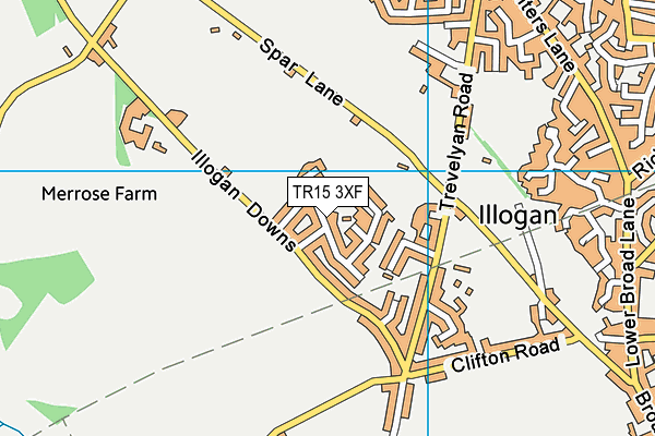 TR15 3XF map - OS VectorMap District (Ordnance Survey)