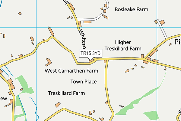 TR15 3YD map - OS VectorMap District (Ordnance Survey)