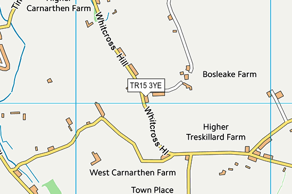 TR15 3YE map - OS VectorMap District (Ordnance Survey)