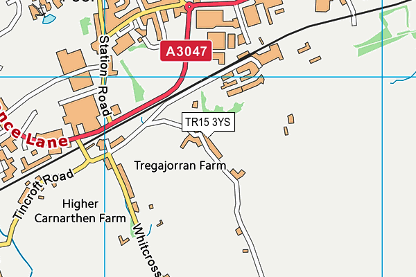 TR15 3YS map - OS VectorMap District (Ordnance Survey)