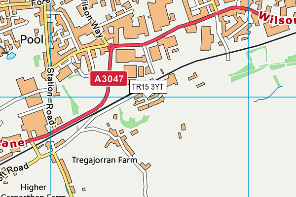 TR15 3YT map - OS VectorMap District (Ordnance Survey)