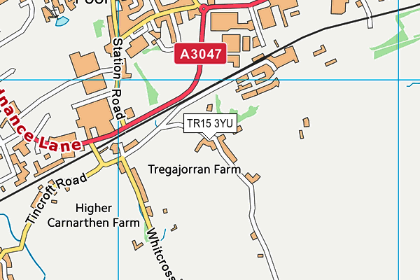 TR15 3YU map - OS VectorMap District (Ordnance Survey)