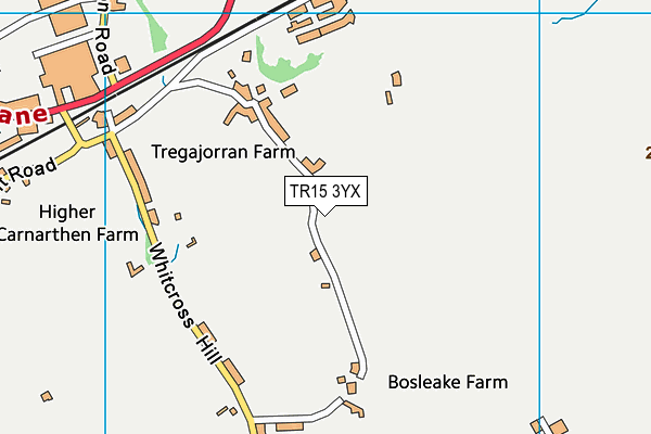 TR15 3YX map - OS VectorMap District (Ordnance Survey)