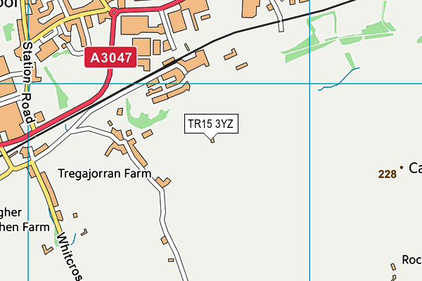 TR15 3YZ map - OS VectorMap District (Ordnance Survey)