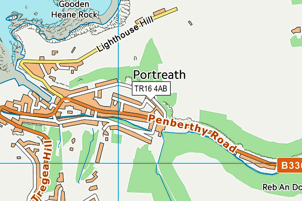 TR16 4AB map - OS VectorMap District (Ordnance Survey)