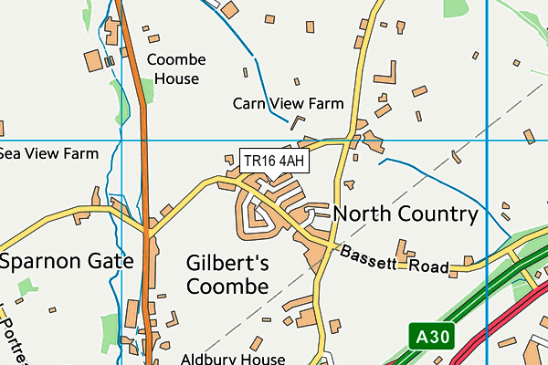 TR16 4AH map - OS VectorMap District (Ordnance Survey)