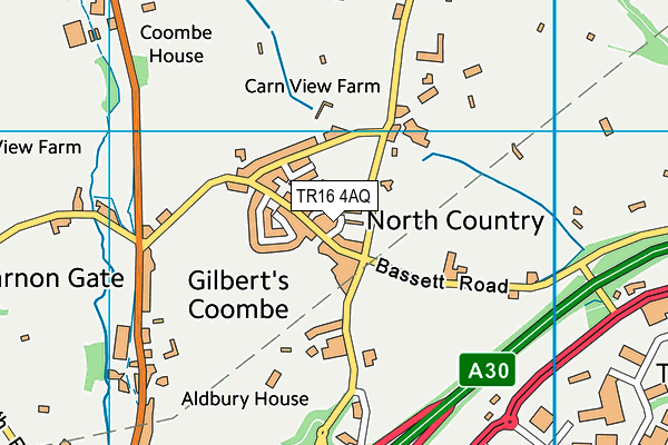 TR16 4AQ map - OS VectorMap District (Ordnance Survey)