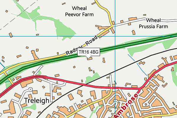 TR16 4BG map - OS VectorMap District (Ordnance Survey)