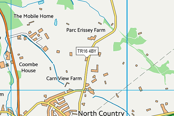 TR16 4BY map - OS VectorMap District (Ordnance Survey)