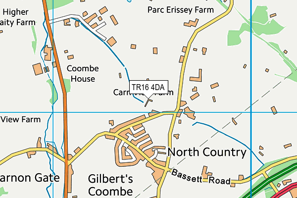 TR16 4DA map - OS VectorMap District (Ordnance Survey)