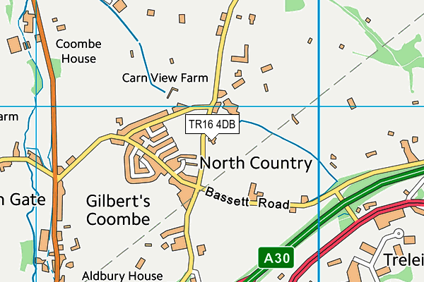 TR16 4DB map - OS VectorMap District (Ordnance Survey)