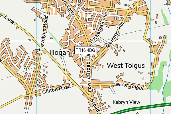 TR16 4DG map - OS VectorMap District (Ordnance Survey)