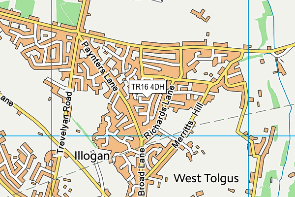 TR16 4DH map - OS VectorMap District (Ordnance Survey)