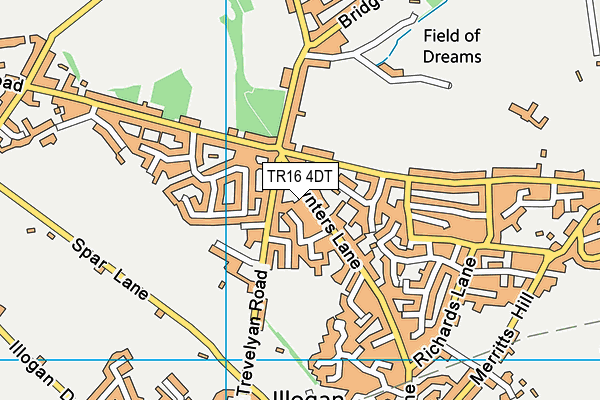 TR16 4DT map - OS VectorMap District (Ordnance Survey)