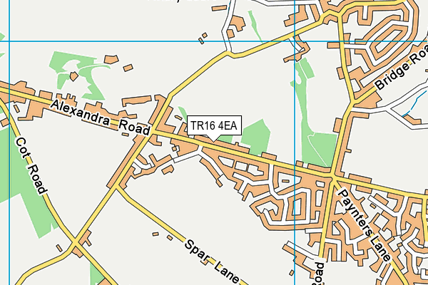 TR16 4EA map - OS VectorMap District (Ordnance Survey)