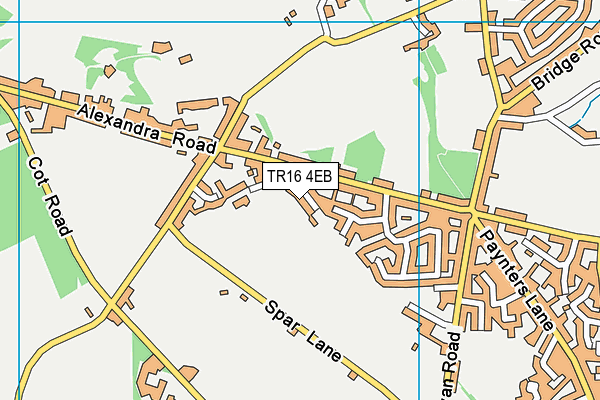 TR16 4EB map - OS VectorMap District (Ordnance Survey)