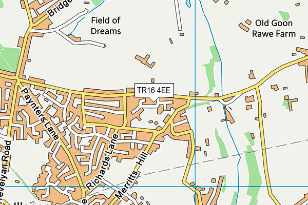 TR16 4EE map - OS VectorMap District (Ordnance Survey)