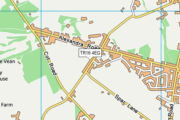TR16 4EG map - OS VectorMap District (Ordnance Survey)