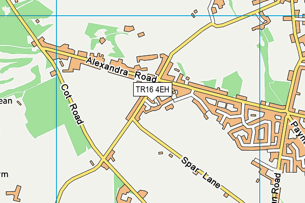 TR16 4EH map - OS VectorMap District (Ordnance Survey)
