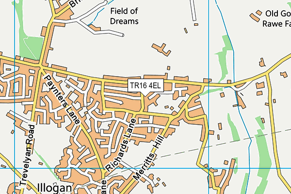 TR16 4EL map - OS VectorMap District (Ordnance Survey)