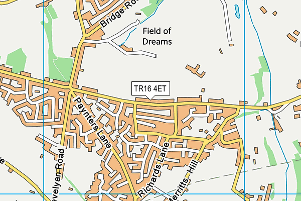 TR16 4ET map - OS VectorMap District (Ordnance Survey)