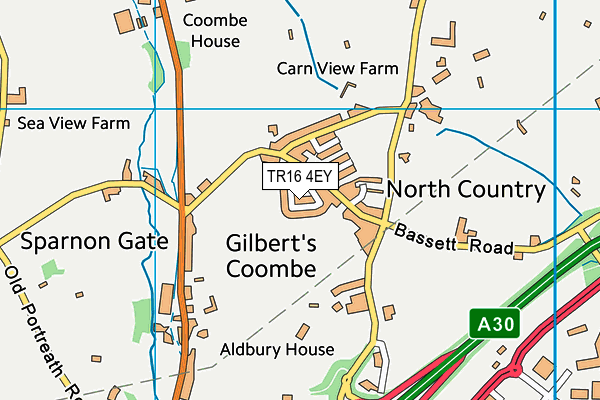 TR16 4EY map - OS VectorMap District (Ordnance Survey)