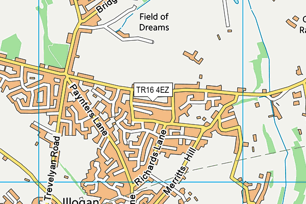 TR16 4EZ map - OS VectorMap District (Ordnance Survey)