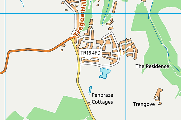 TR16 4FD map - OS VectorMap District (Ordnance Survey)