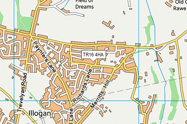 TR16 4HA map - OS VectorMap District (Ordnance Survey)